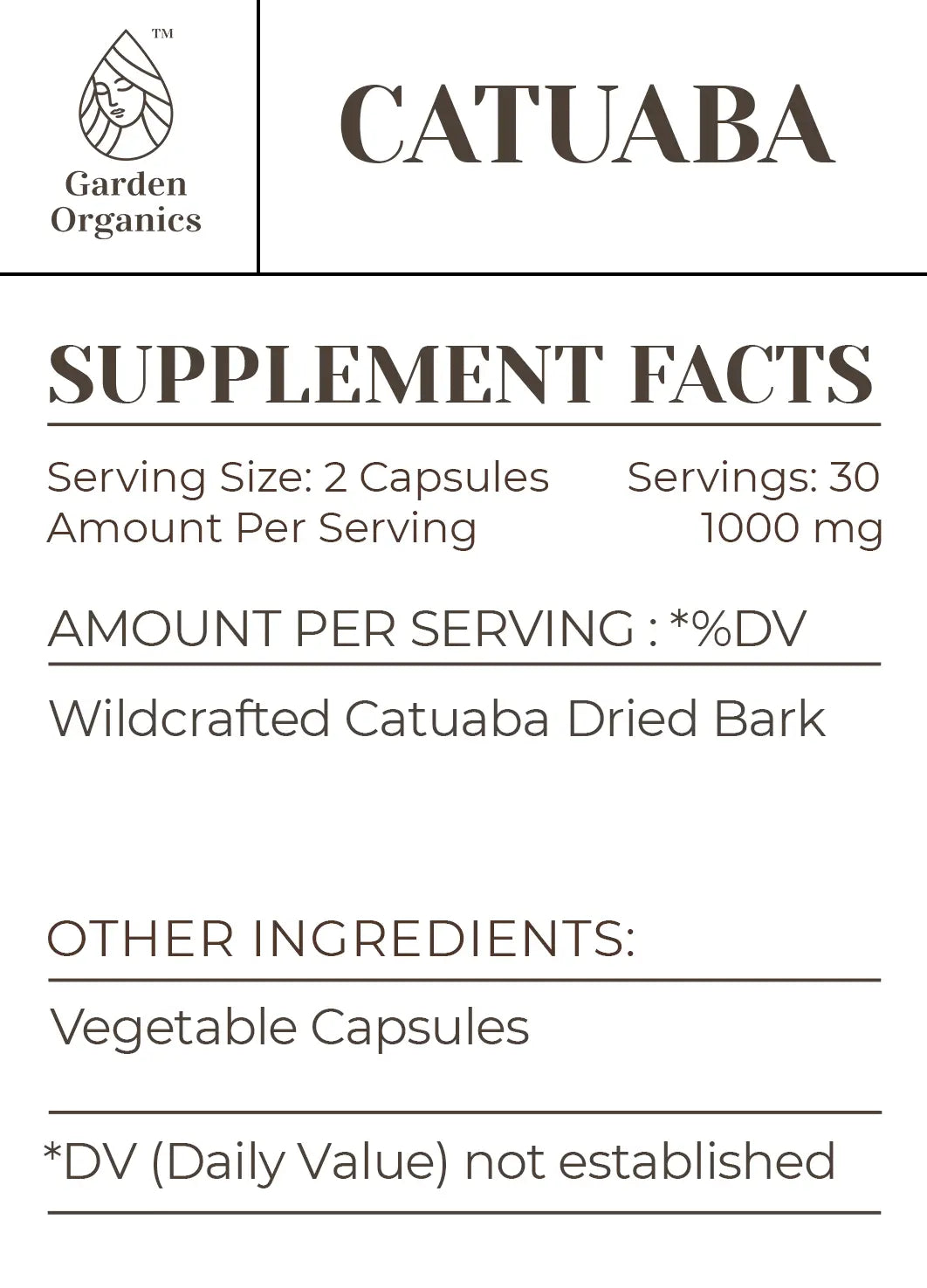 Catuaba Capsules gardenixx Vitamins & Supplements gardenixx