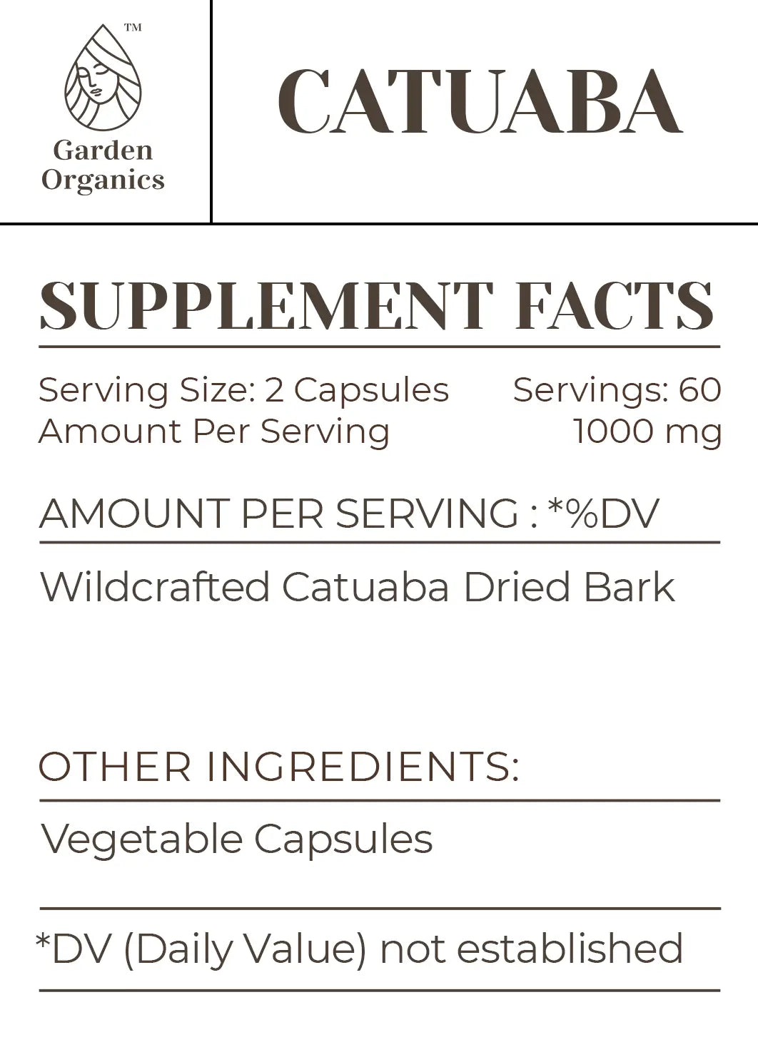 Catuaba Capsules gardenixx Vitamins & Supplements gardenixx