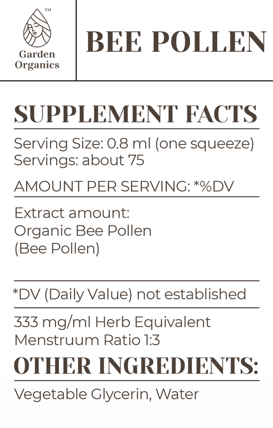 Buy Bee Pollen Tincture online - Garden Organics