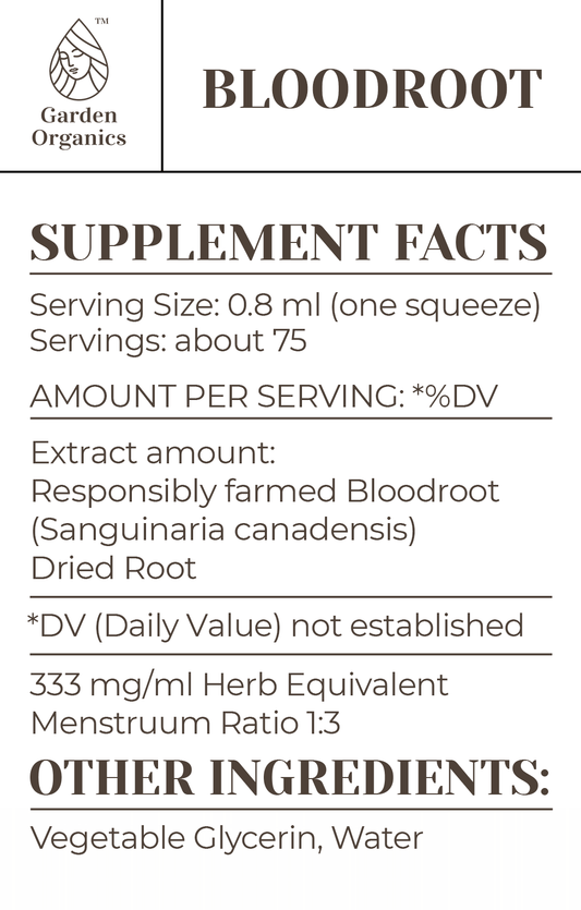 Buy Bloodroot Tincture online - Garden Organics