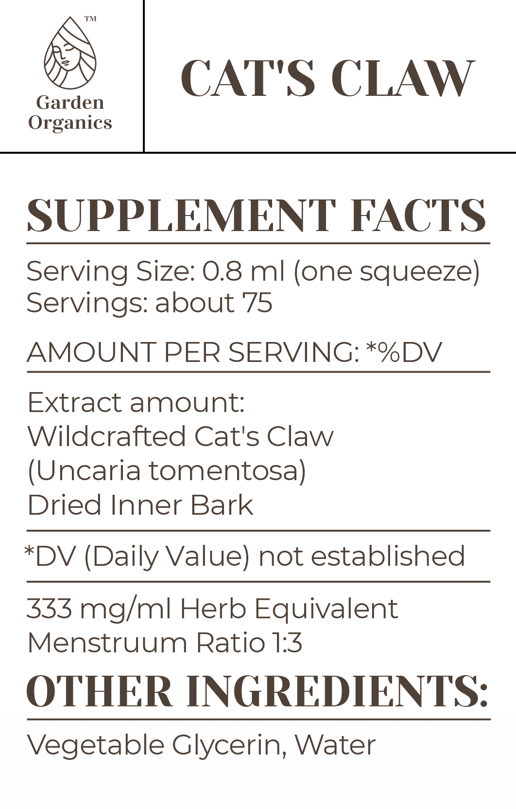 Cat's Claw Tincture gardenixx Vitamins & Supplements gardenixx