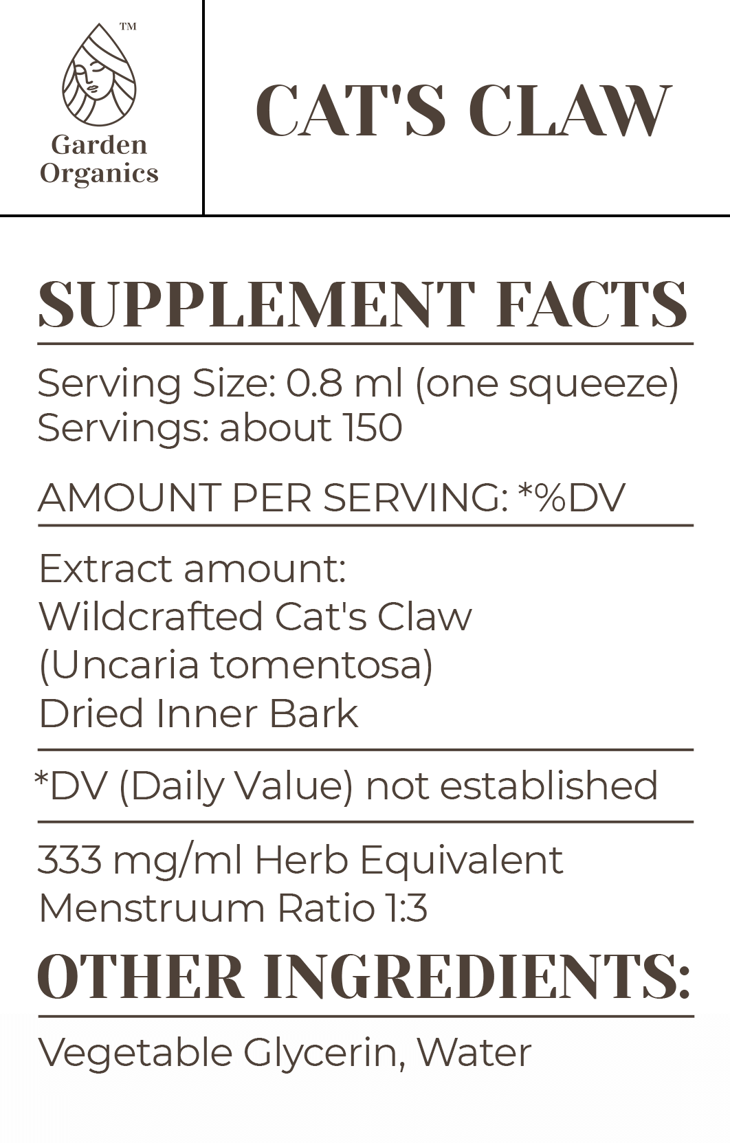 Cat's Claw Tincture gardenixx Vitamins & Supplements gardenixx