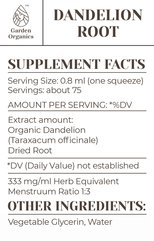 Dandelion Root Tincture gardenixx Vitamins & Supplements gardenixx