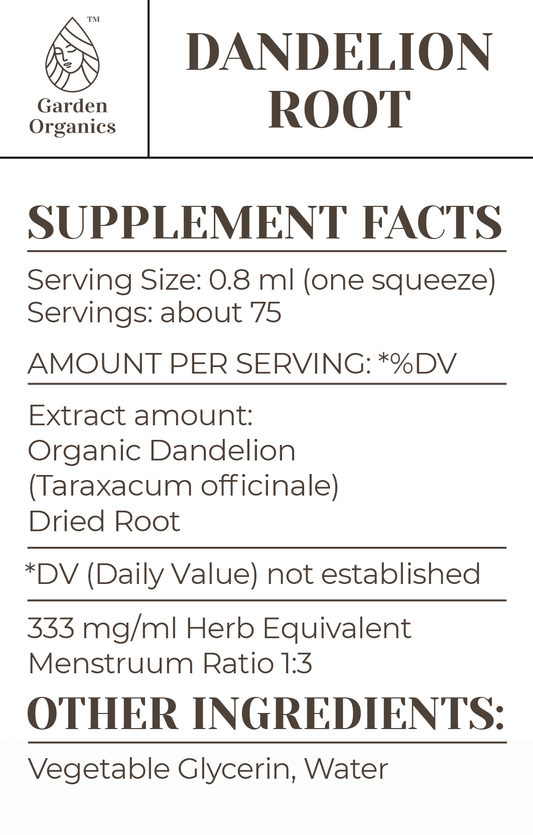 Dandelion Root Tincture gardenixx Vitamins & Supplements gardenixx