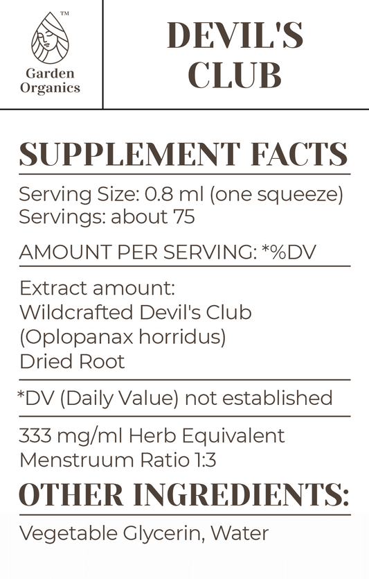 Devil's Club Tincture gardenixx Vitamins & Supplements gardenixx