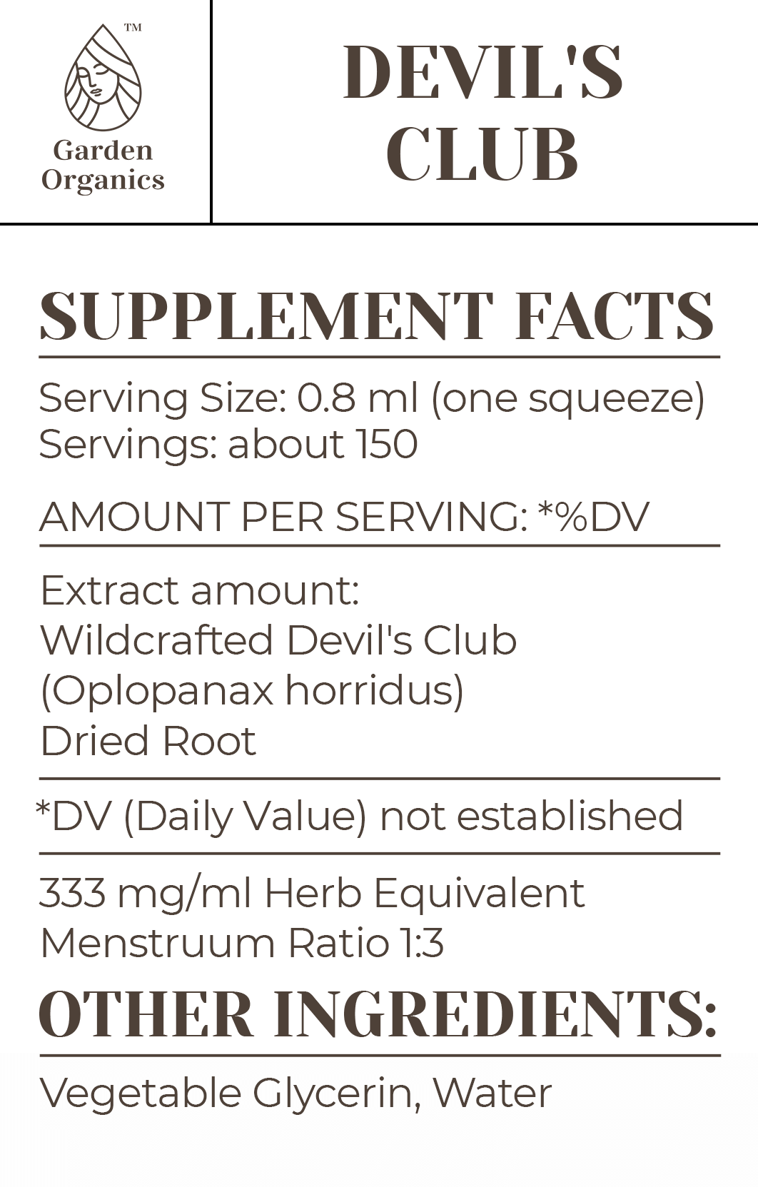 Devil's Club Tincture gardenixx Vitamins & Supplements gardenixx