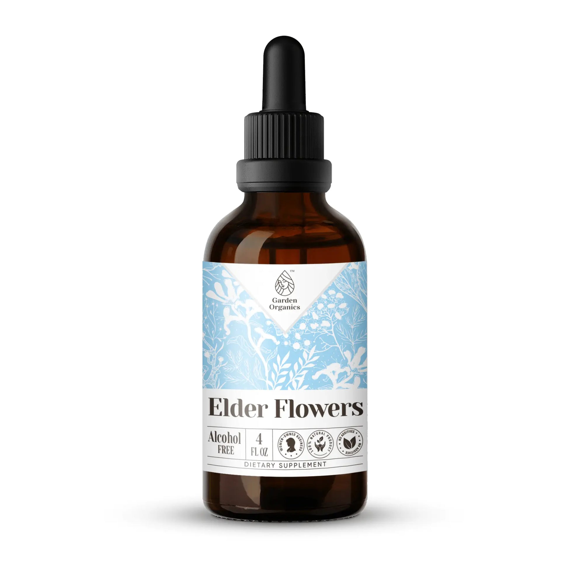 Elder Flowers Tincture gardenixx Vitamins & Supplements gardenixx Alcohol-FREE-4-OZ