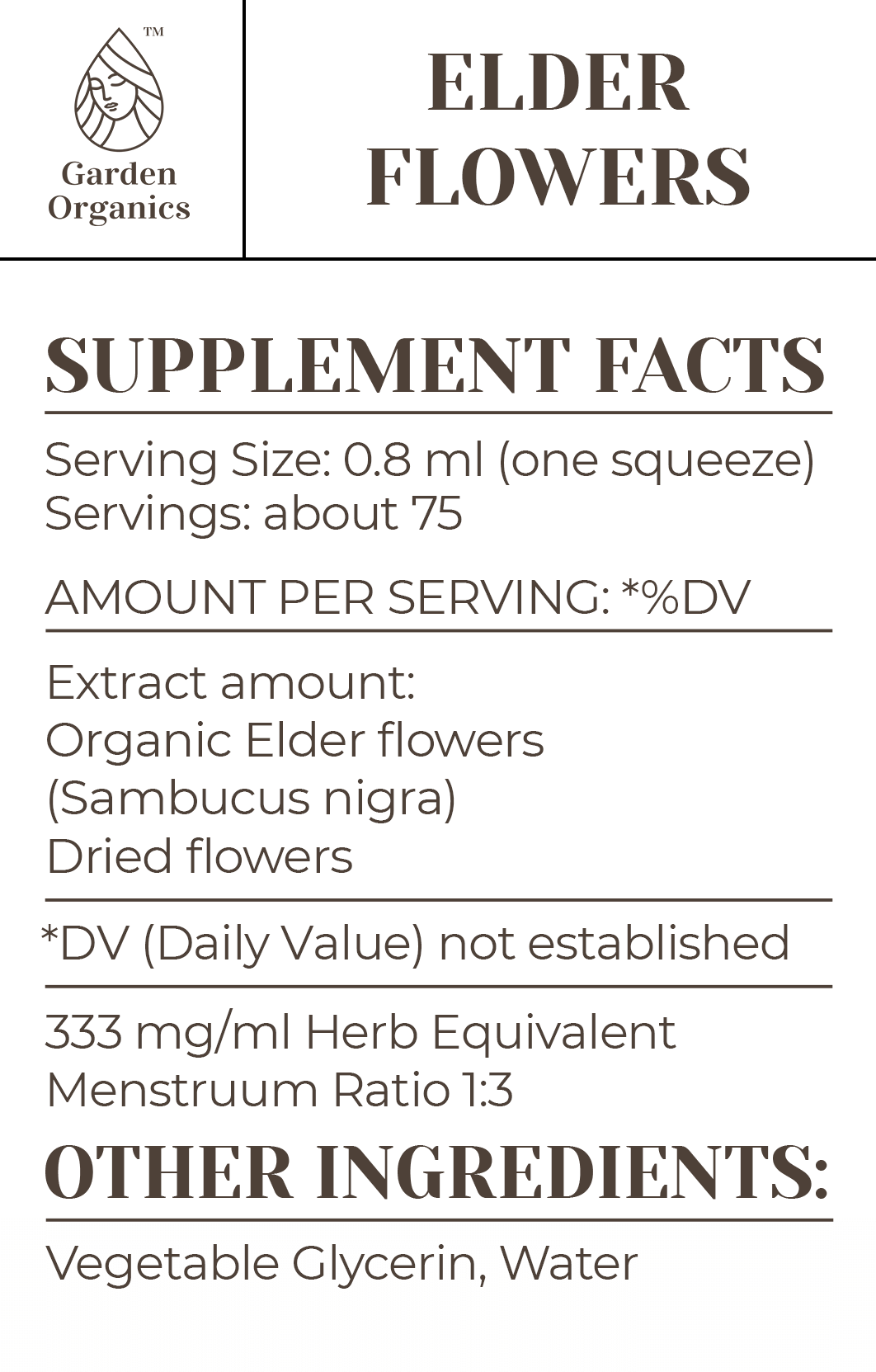 Elder Flowers Tincture gardenixx Vitamins & Supplements gardenixx