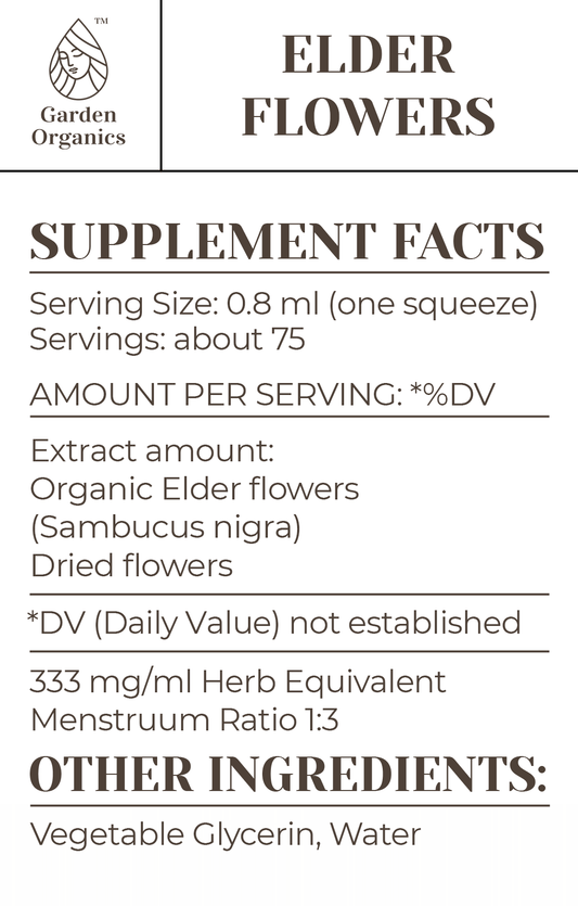 Elder Flowers Tincture gardenixx Vitamins & Supplements gardenixx