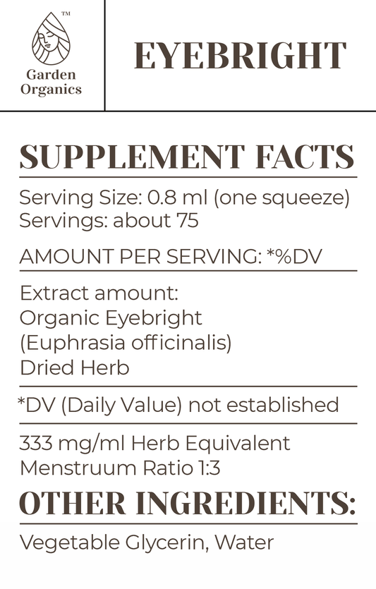 Buy Eyebright Tincture online - Garden Organics