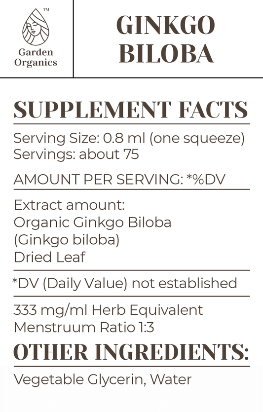Buy Ginkgo Biloba Tincture online - Garden Organics