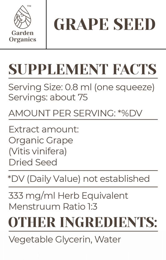 Buy Grape Seed Tincture online - Garden Organics