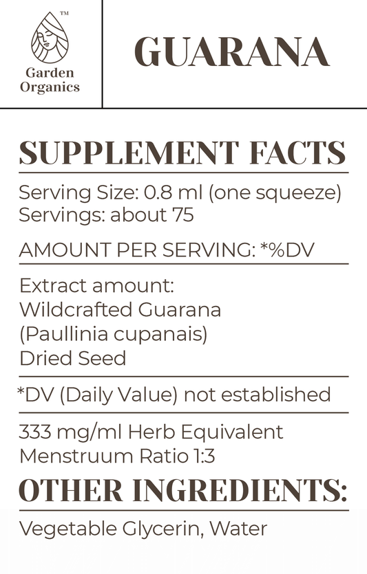 Buy Guarana Tincture online - Garden Organics