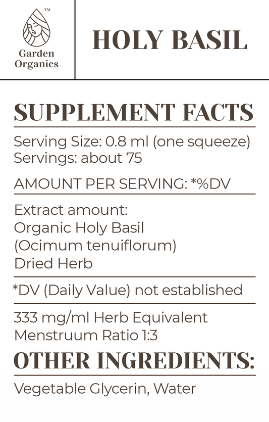 Buy Holy Basil Tincture online - Garden Organics