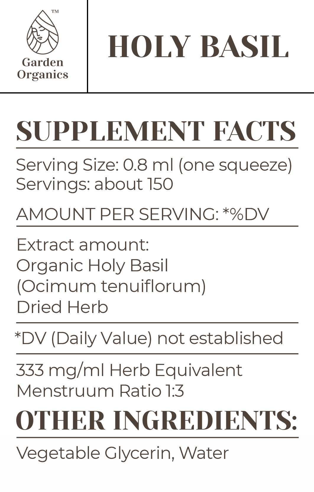 Holy Basil Tincture gardenixx Vitamins & Supplements gardenixx