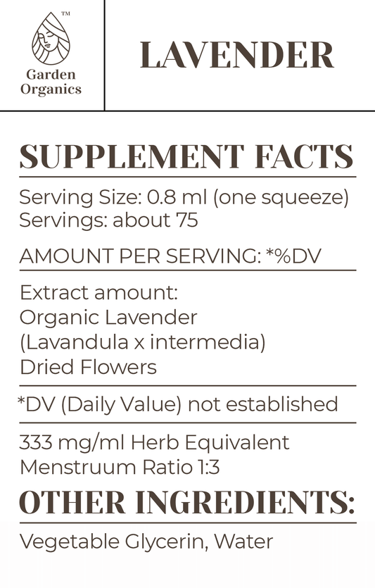 Buy Lavender Tincture online - Garden Organics