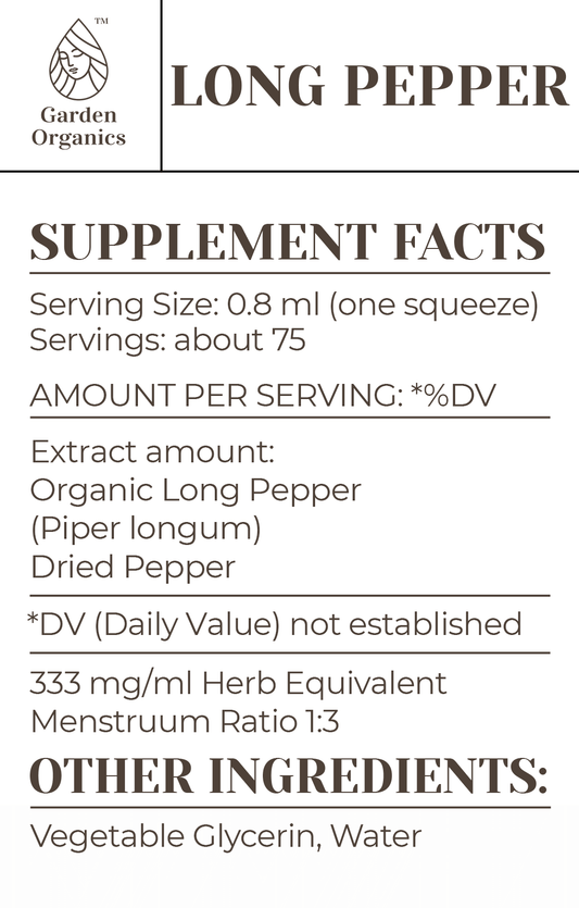 Buy Long Pepper Tincture online - Garden Organics