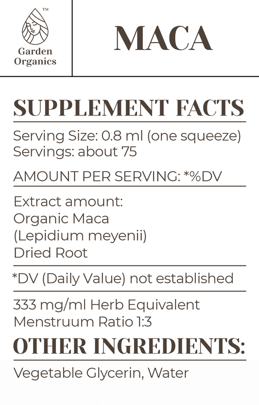 Buy Maca Tincture online - Garden Organics