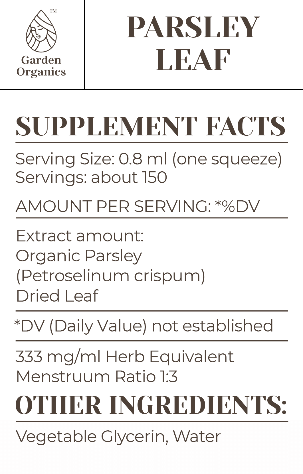 Parsley Leaf Tincture gardenixx Vitamins & Supplements gardenixx