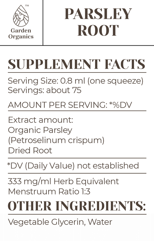 Buy Parsley Root Tincture online - Garden Organics