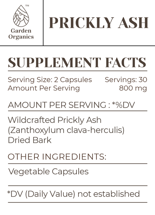 Buy Prickly Ash Capsules online - Garden Organics