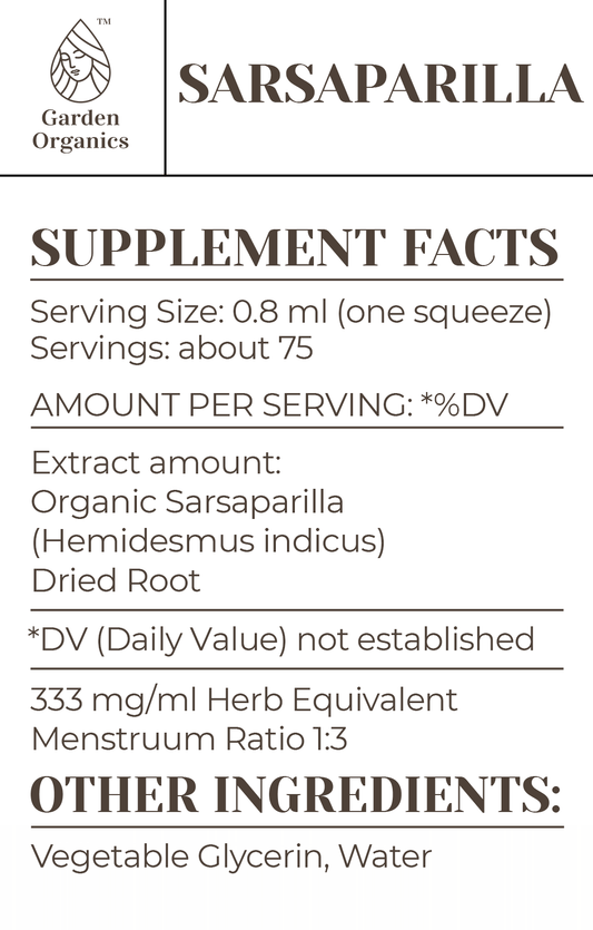 Buy Sarsaparilla Tincture online - Garden Organics