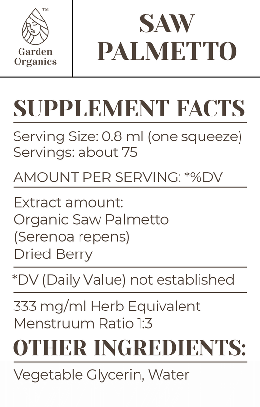Buy Saw Palmetto Tincture online - Garden Organics