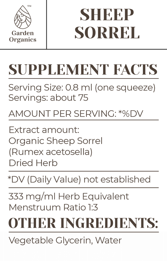 Sheep Sorrel Tincture gardenixx Vitamins & Supplements gardenixx