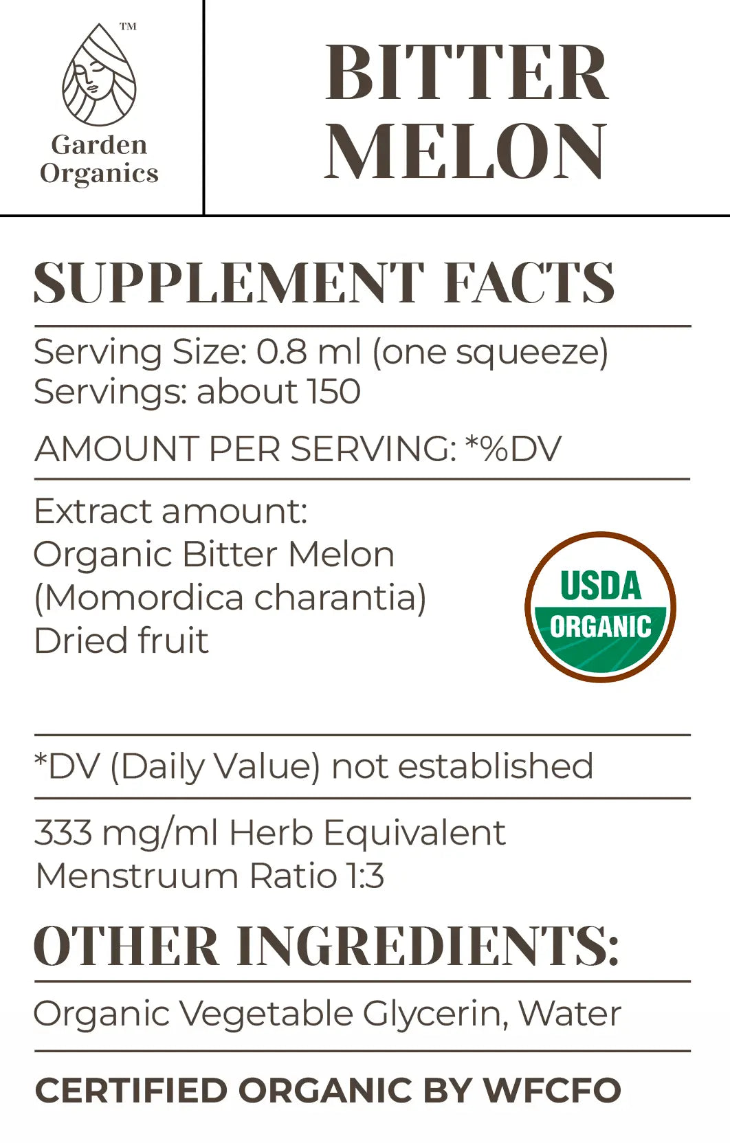 Buy Bitter Melon Tincture online - Garden Organics
