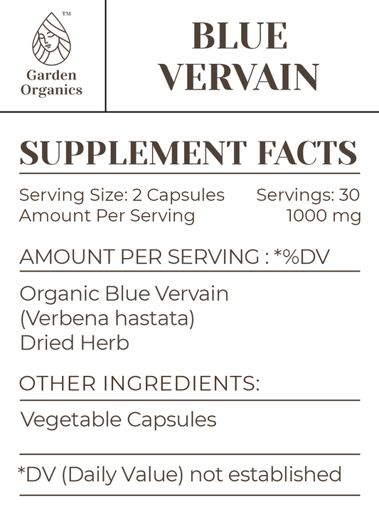 Buy Blue Vervain Capsules online - Garden Organics