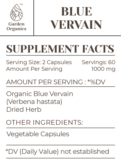Buy Blue Vervain Capsules online - Garden Organics