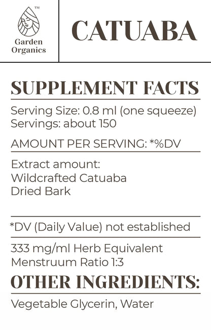 Buy Catuaba Tincture online - Garden Organics