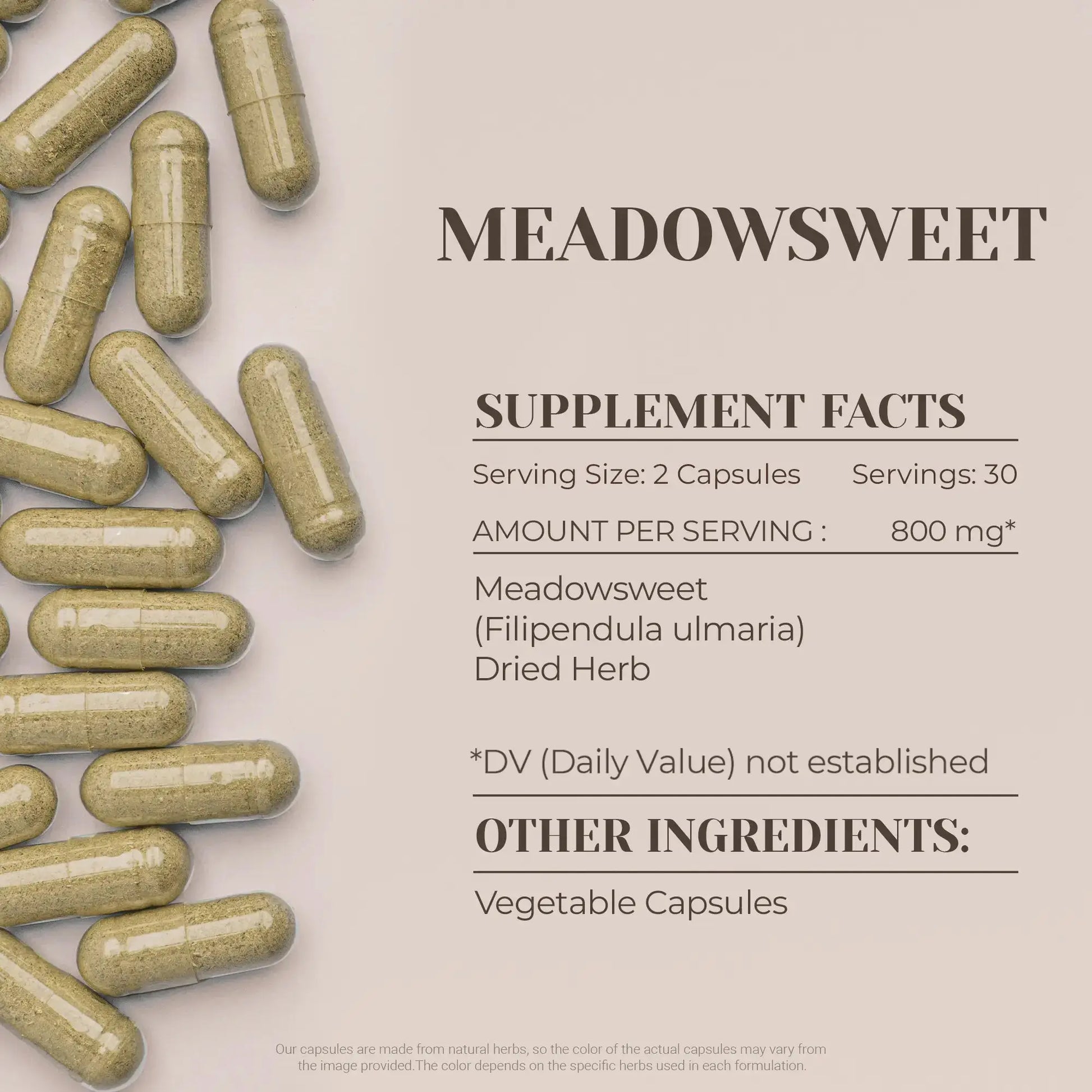 Buy Meadowsweet Capsules online - Garden Organics