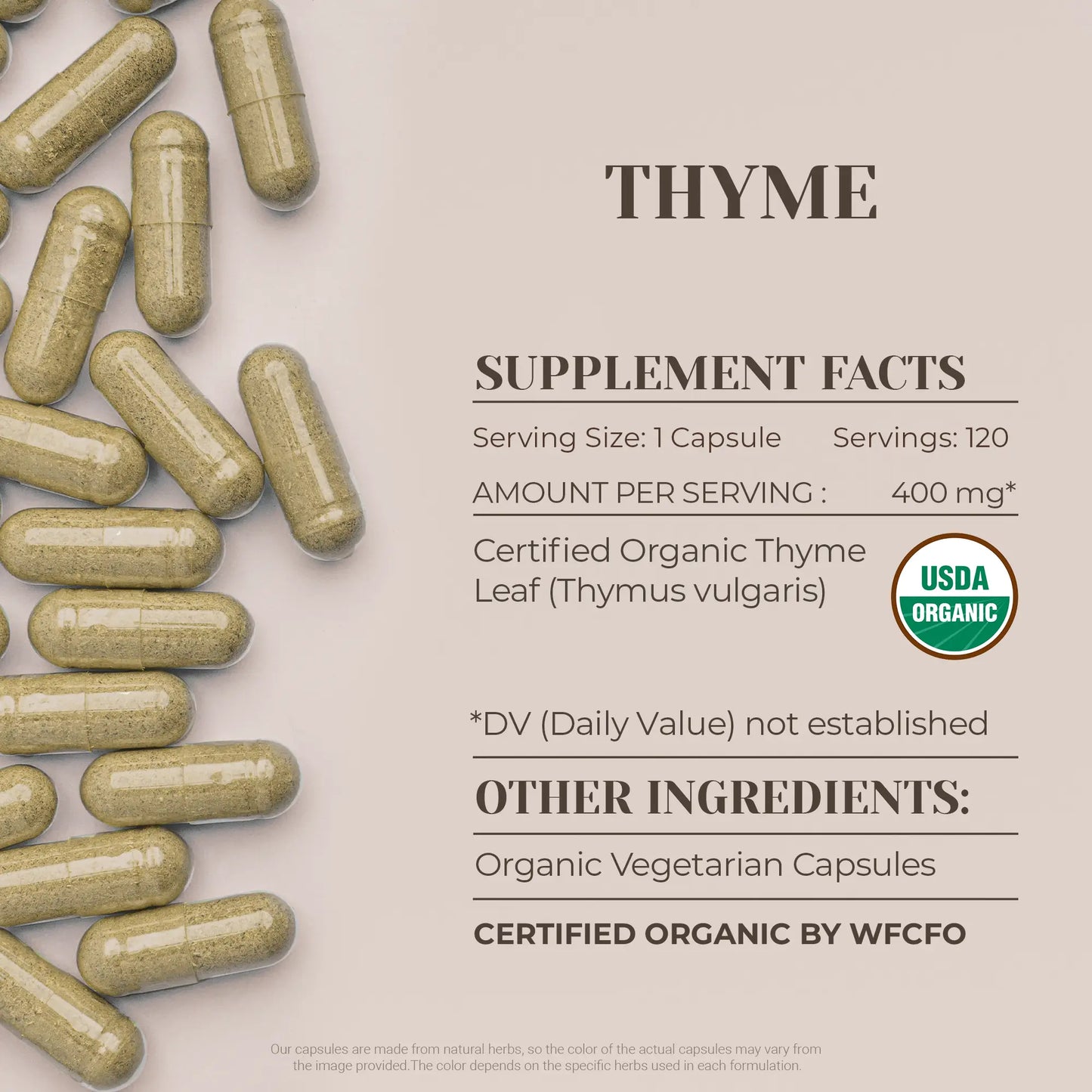 Buy Thyme Capsules online - Garden Organics