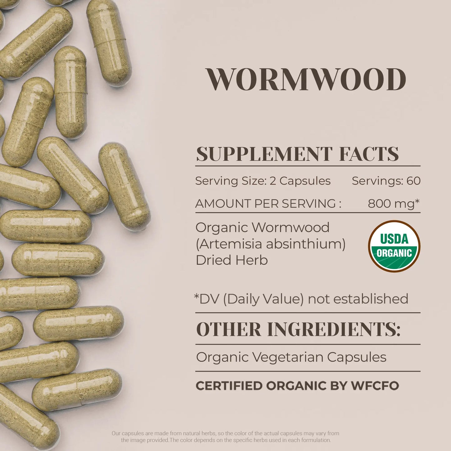 Buy Wormwood Capsules online - Garden Organics