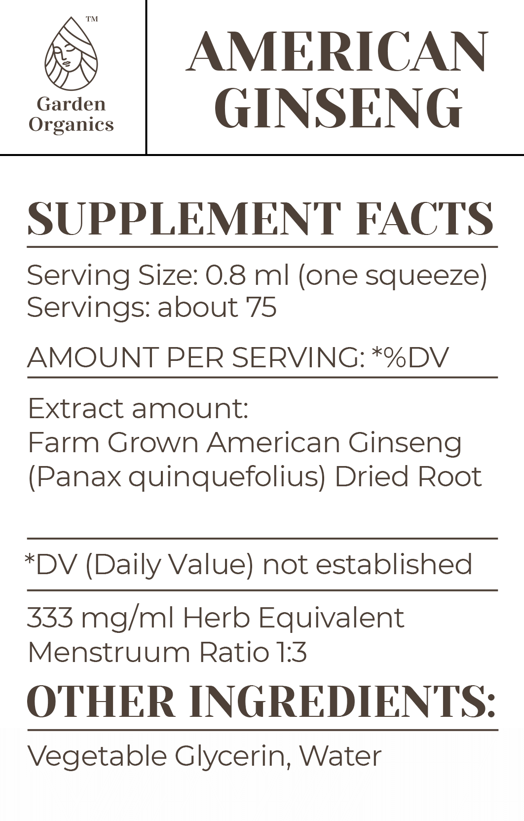 Buy American Ginseng Tincture online - Garden Organics