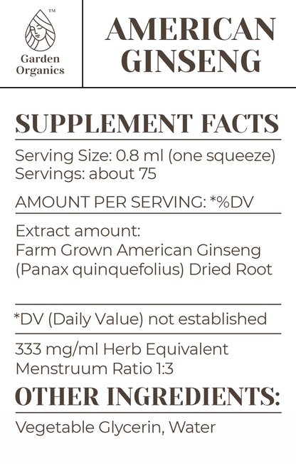 Buy American Ginseng Tincture online - Garden Organics