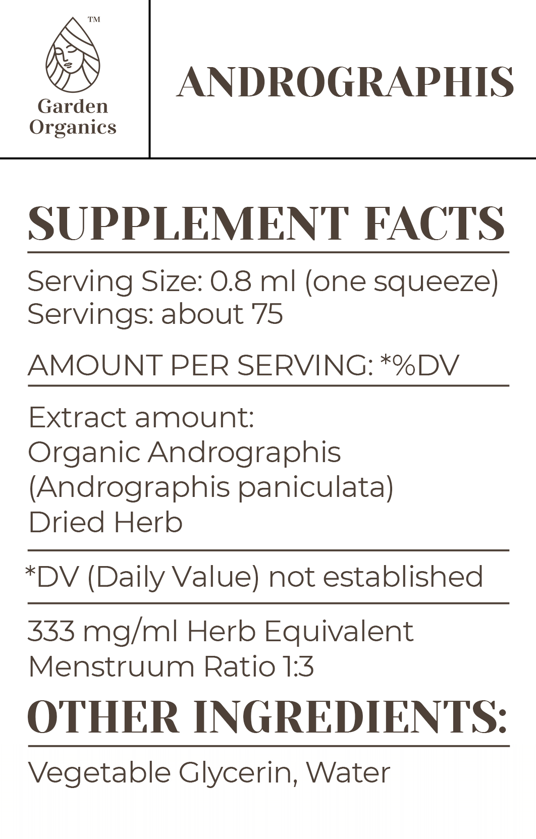 Buy Andrographis Tincture online - Garden Organics
