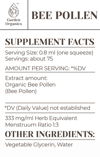 Buy Bee Pollen Tincture online - Garden Organics