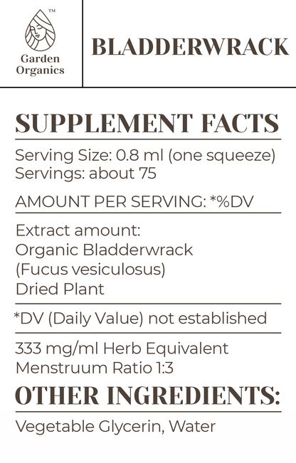Buy Bladderwrack Tincture online - Garden Organics
