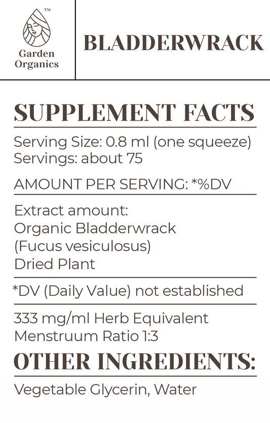 Buy Bladderwrack Tincture online - Garden Organics