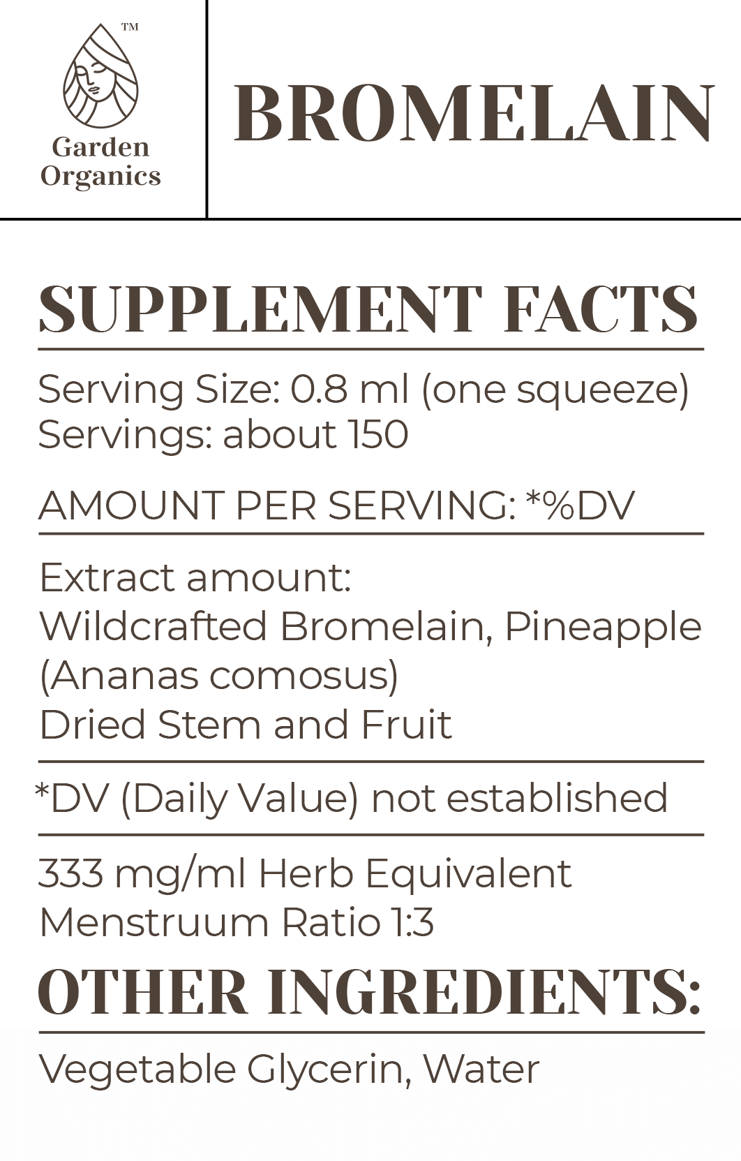 Buy Bromelain Tincture online - Garden Organics