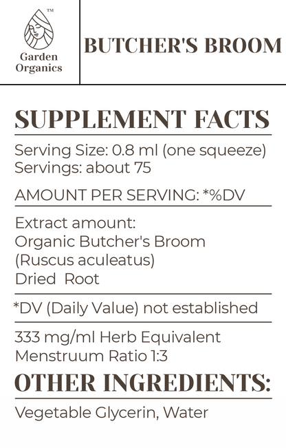 Buy Butcher's Broom Tincture online - Garden Organics