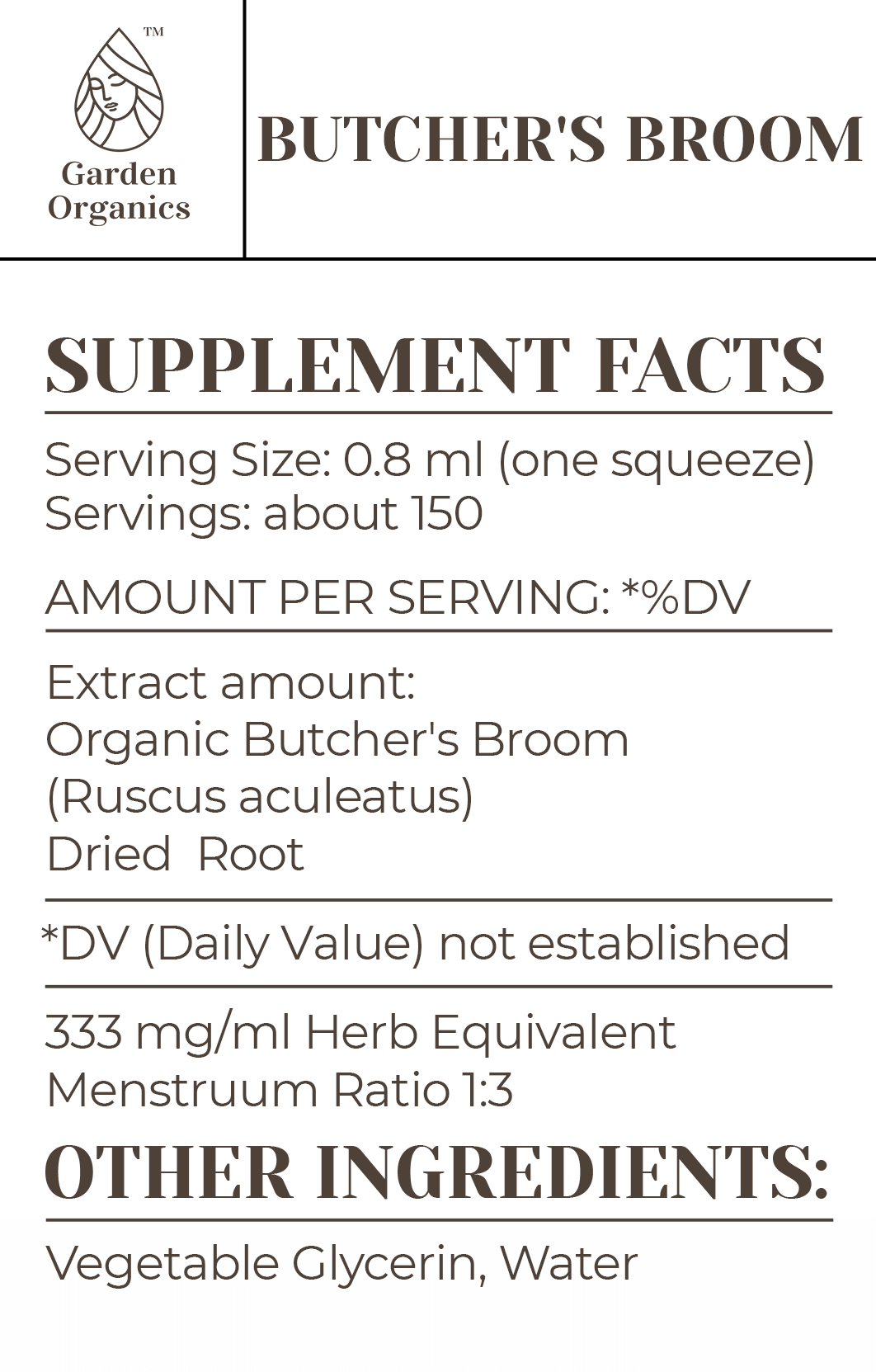 Buy Butcher's Broom Tincture online - Garden Organics