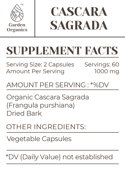 Cascara Sagrada Capsules gardenixx Vitamins & Supplements gardenixx