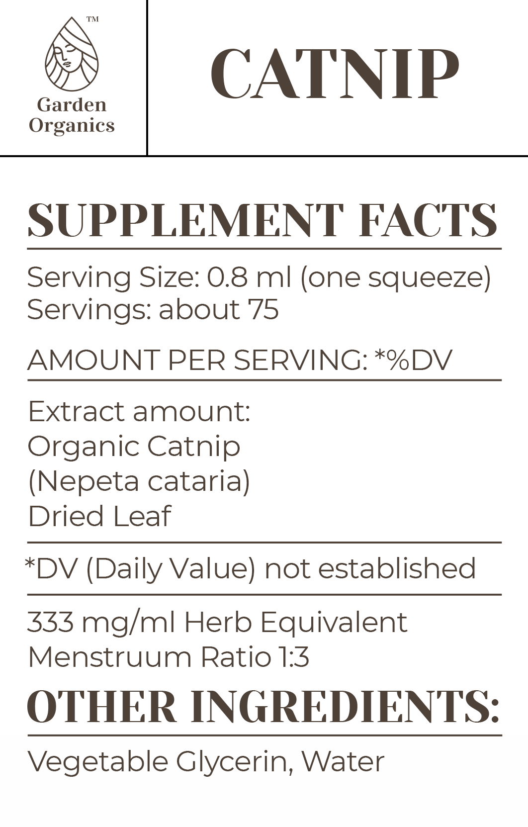 Buy Catnip Tincture online - Garden Organics