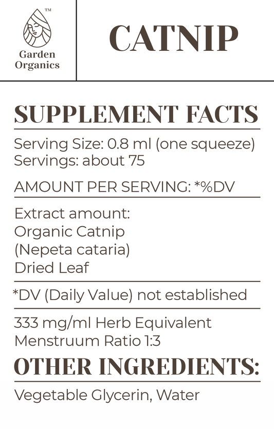 Buy Catnip Tincture online - Garden Organics