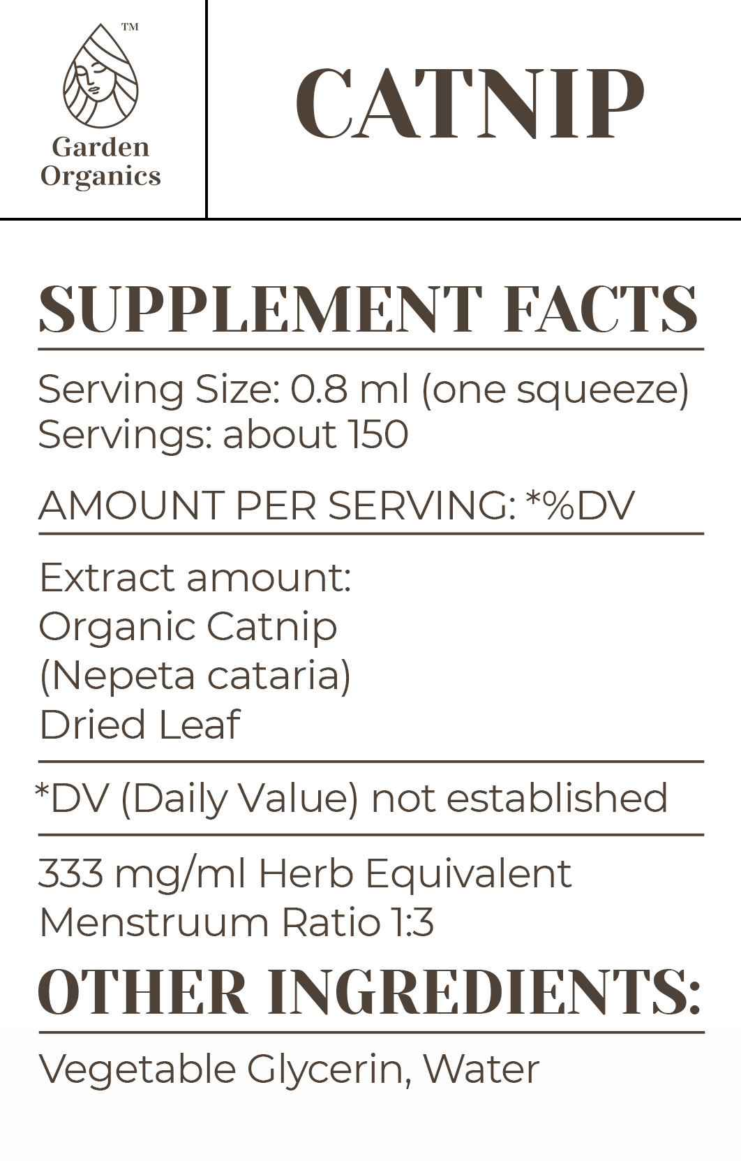 Buy Catnip Tincture online - Garden Organics