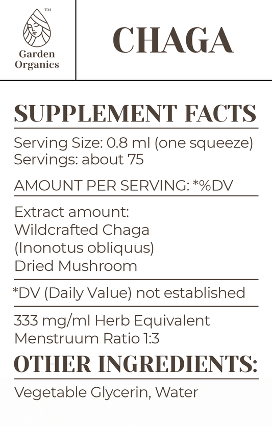 Chaga Tincture gardenixx Vitamins & Supplements gardenixx