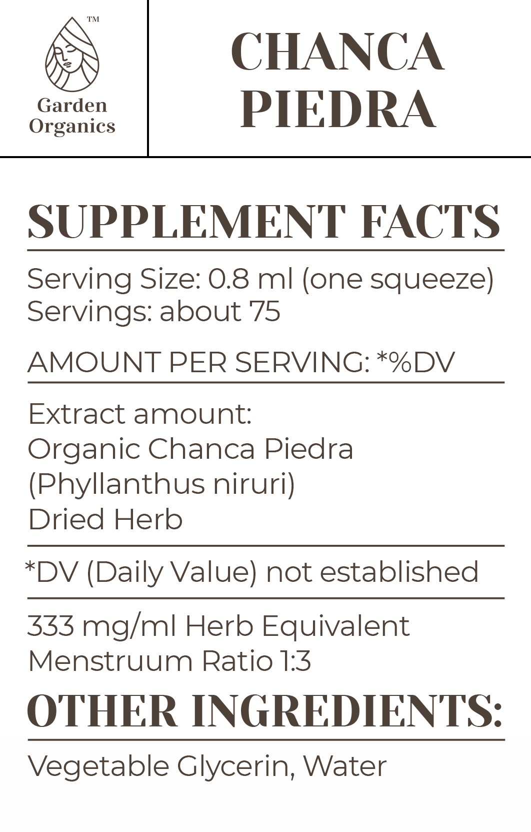 Buy Chanca Piedra Tincture online - Garden Organics